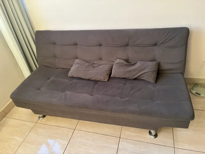 Sofá-Cama Reclinável Cinza