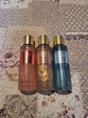 Body Splash Victoria's Secret: Bare Vanilla,  Temptation e  Aqua Kiss 250 mL. 