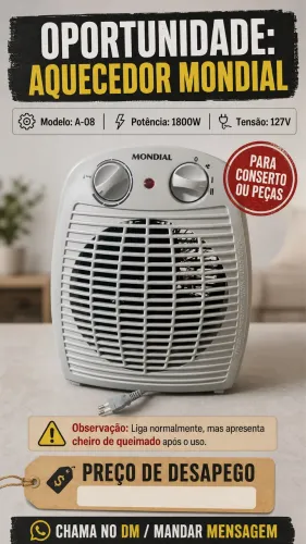 Desapego: Aquecedor Mondial 127V