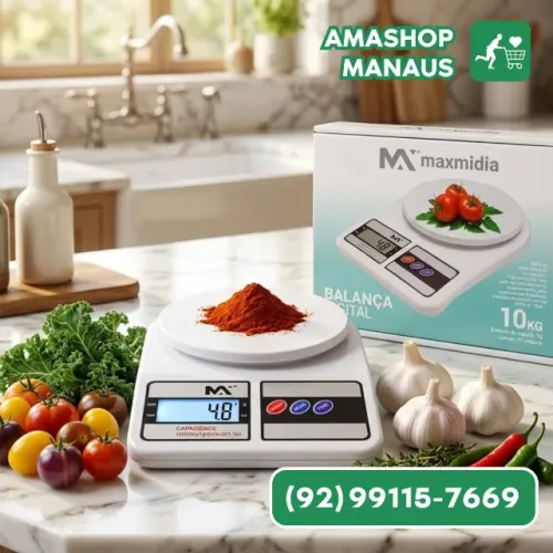 Balanca Digital De Cozinha 10kg Alta Precisao Dieta
