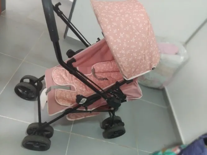 Carrinho de bebê menina?