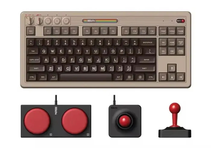 Teclado mecânico retrô 8BitDo com botões programáveis