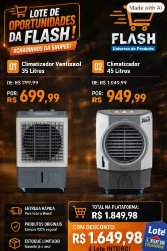 Achadinhos da Flash - Climatizadores Ventisol 35l e 45l