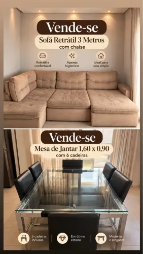 Sofá e mesa