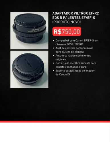 ADPTADOR VILTROX EF-R2 EOS R P/LENTES EF/EF-S