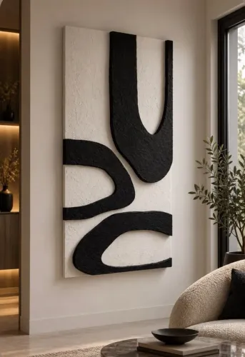 Quadro branco e preto perfeito
