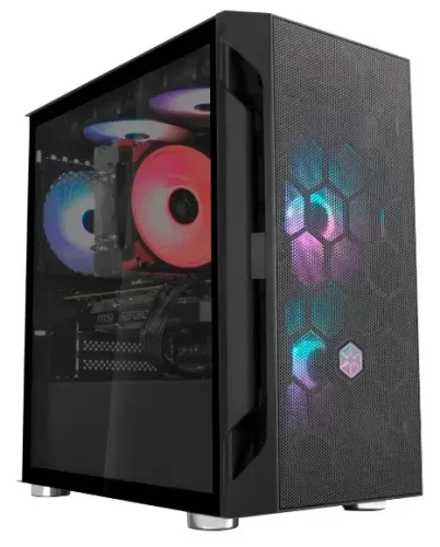Gabinete Gamer Silverstone Fara H1m Mini Tower lateral Vidro Matx