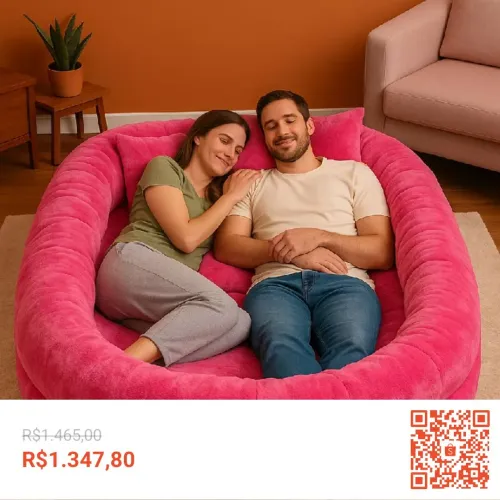 Puff Ninho de Descanso Dormir Sofa Cama Macio Confortável Tamanho GG