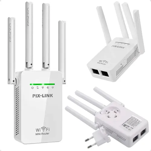 Repetidor de Sinal 4 Antenas 1200 Mbps Wi-fi 2.4Ghz Amplificador de Sinal