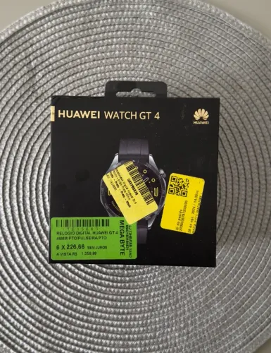 Smartwatch Huawei Watch GT 4 46mm Preto - Completo na Caixa (Excelente Estado)