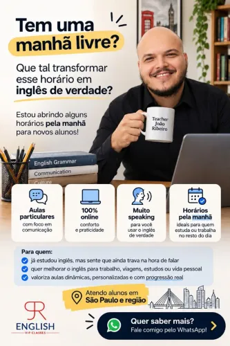 Aulas de Inglês focada nos seus objetivos