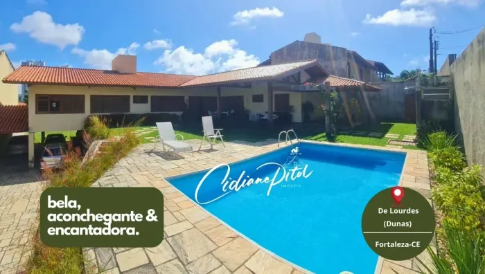 CASA PLANA ACONCHEGANTE E ENCANTADORA NO MELHOR BAIRRO DE FORTALEZA