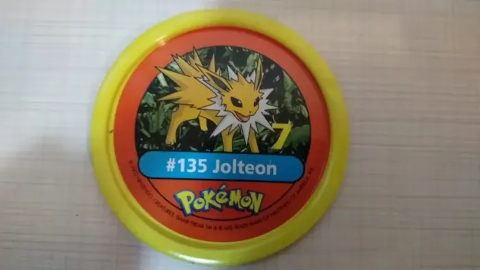 Tazos Estrela Pokémon Pokemetal #135 Jolteon