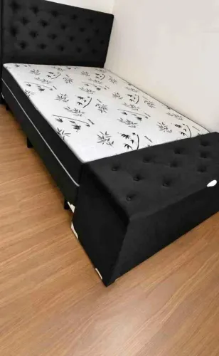 CAMA CASAL BOX CONJUGADA COMPLETA COM CABECEIRA E RECAMIER