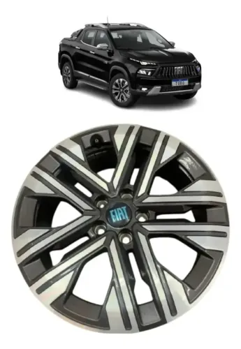 KIT 4 RODAS ARO 18" ORIGINAIS DA FIAT TORO + 4 PNEUS PIRELLI SCORPION 225/60 R 18 - HT 104