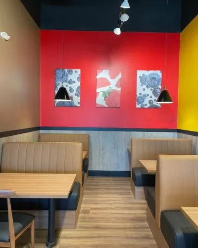 Bancos Booth para restaurantes, cafeterias e padarias.