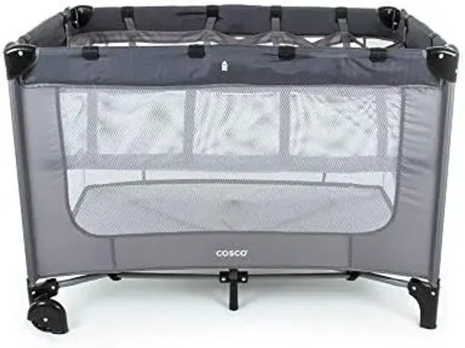 Berço portátil Cosco Happy cinza 0 a 15kg - seminovo na mala