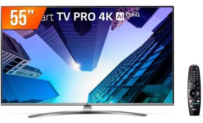 Smart TV LG 55" 4K Ultra HD, com wifi e bluetooth (modelo 55UM761C0SB)