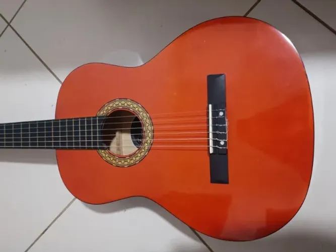 Violão Clássico Vermelho Nylon - Ótimo Estado + Som Limpo