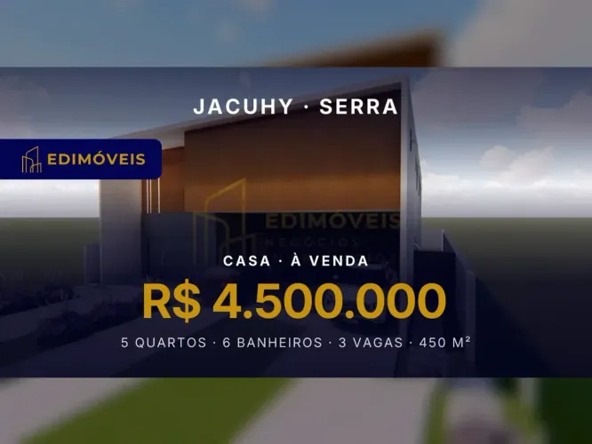 Casa Imponente em Jacuhy: 5 Suítes e Área de Lazer Completa Serra ES