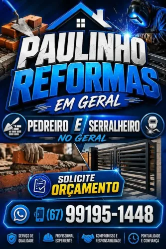Pedreiro e serralheiro em geral