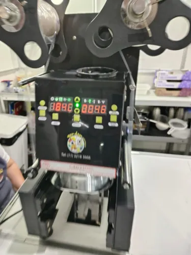 Seladora de Copos Automática Profissional 70x100mm para Delivery