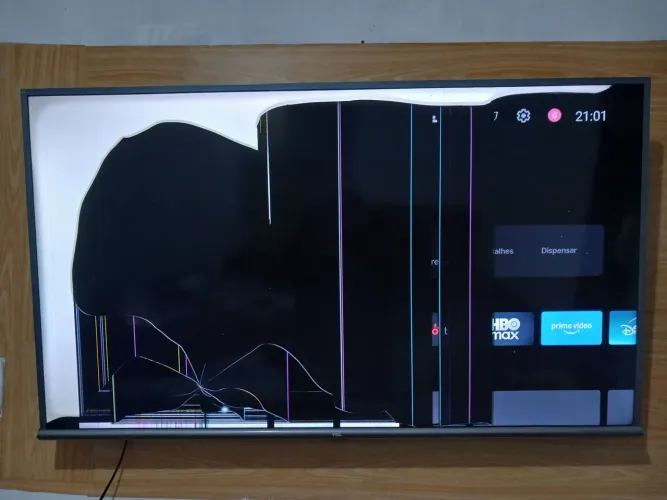 Tv tcl 50 pl tela quebrada