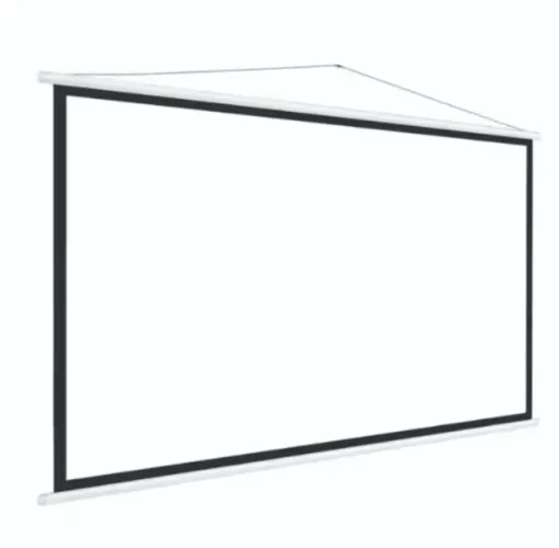 Tela de Projeção 40 Polegadas 105x80cm Portátil Com Cordinha Resistente Lona Premium