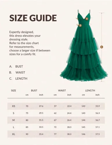 Vestido de festa verde PP