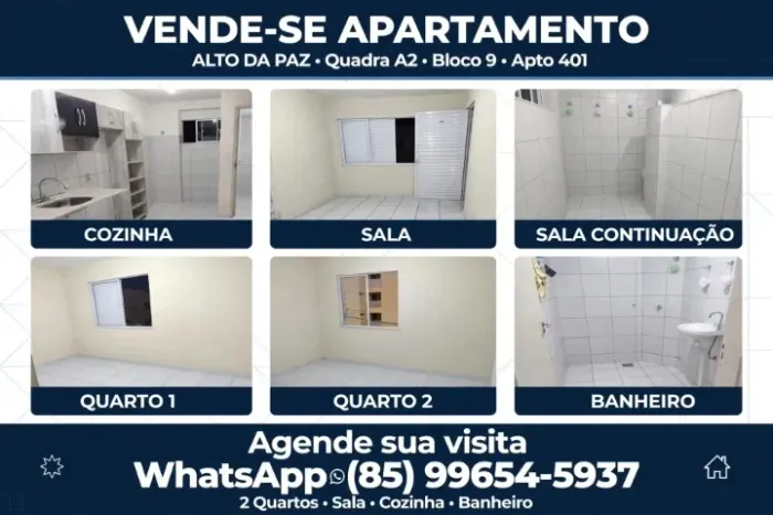 Apartamento no bairro vicente pinzon,contendo 2 quartos sala cozinha banheiro