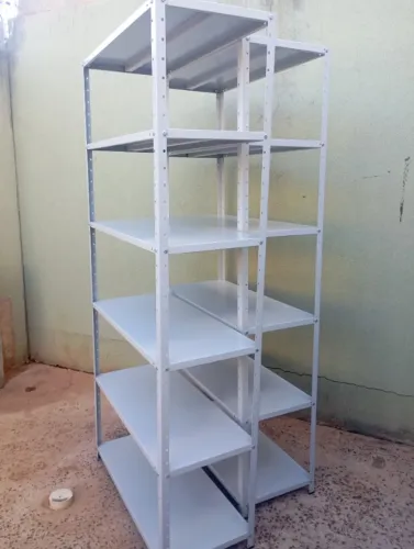 2 Prateleiras de Aço Novas 40cm Profundidade Reforçada