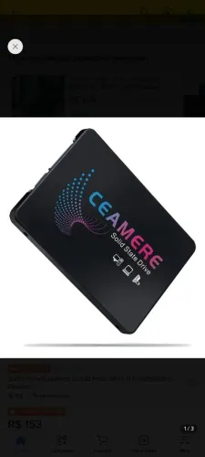 SSD de 120gb ceamere lacrado (novo).
