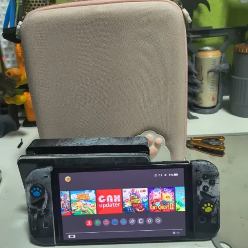 Vendo meu Nintendo Switch OLED desbloqueado - Edição Customizada Justiceiro / Punisher