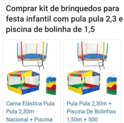 Pula pula e piscina de bolinha