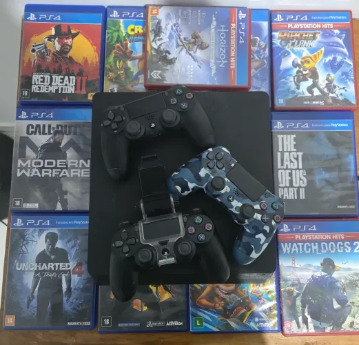 Ps4 Slim 1TB vários jogos