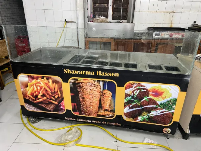 Balcão Refrigerado Inox 3 Portas com Condimentadora para Cubas