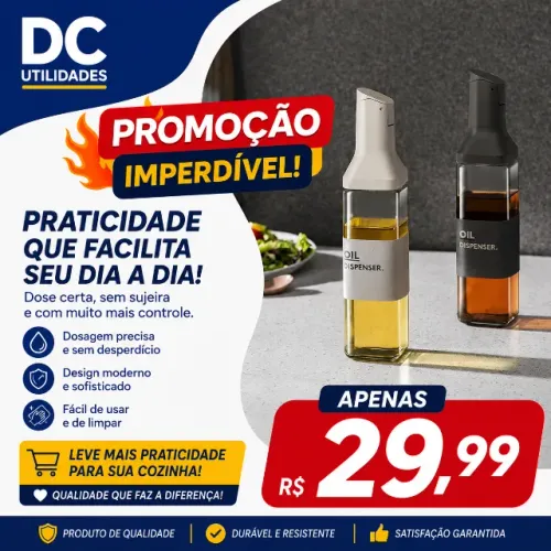 Galheteiro de Vidro 500ml com Bico Dosador para Azeite Óleo e Vinagre