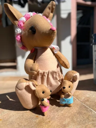 Mamãe canguru e filhotes,ideal para chá revelação. 