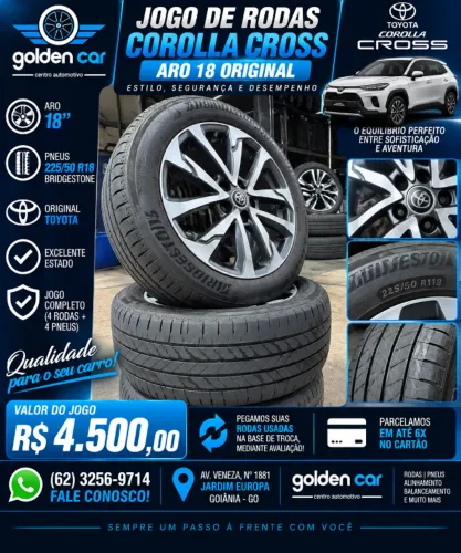 JOGO DE RODAS COROLLA CROSS - ARO 18 COM PNEUS