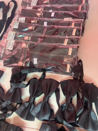GRAVATA BORBOLETA E SUSPENSÓRIO PRETO