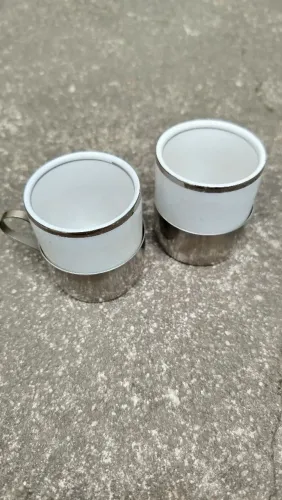 Par de xícaras de porcelana Veracruz, tipo demitasse
