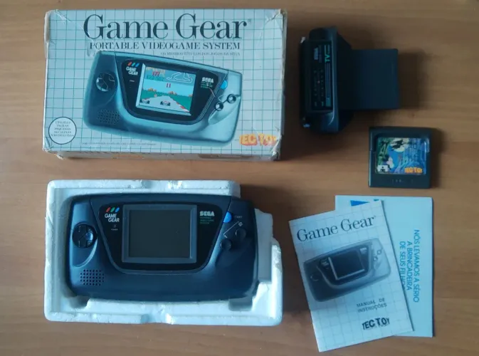 sega game gear tec toy com tela lcd + jogo