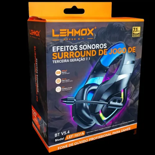 Headset Gamer Bluetooth Lehmox Hyper B.T. LEF-1031A