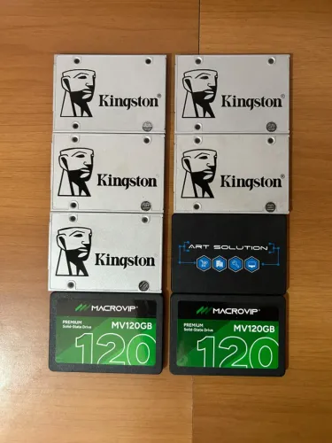 Lote 8 SSDs SATA 120GB 128GB | Kingston | Testados