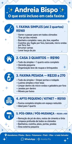 Faxina / limpeza/ diarista , em toda Salvador e região