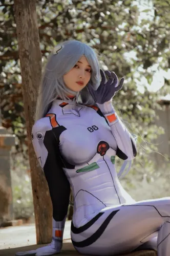 Peruca longa azul cosplay