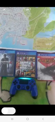 PLAYSTATION 4 NOVO 1TB COM GTA 5 E 2 CONTROLE ?