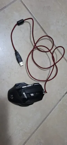 Mouse gamer óptico com led rgb usb exbom cor preto 3200Dpi