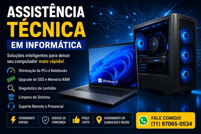 Assistência Técnica em Informática | Otimização, SSD e Memória RAM