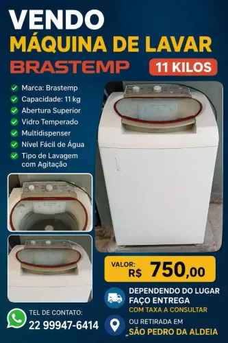 Máquina de lavar roupa 11 kilos